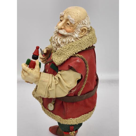 Midwest Importers Of Cannon Falls Santa Toymaker Holding Pinocchio Christmas 10" - Picture 14 of 16
